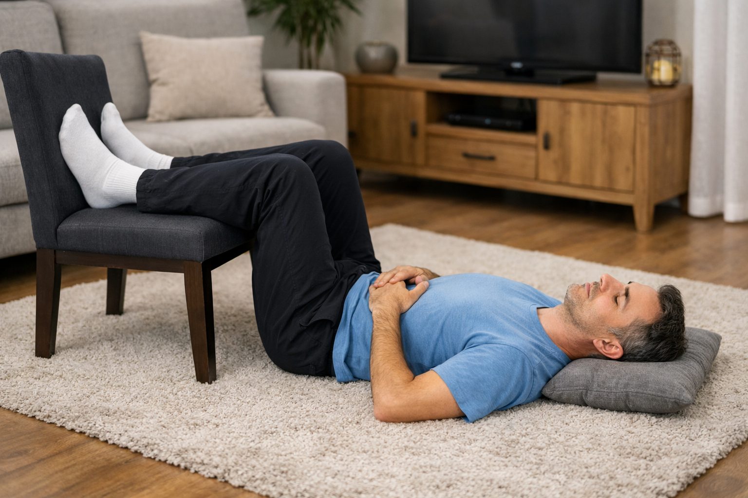 slipped disc relaxing posture